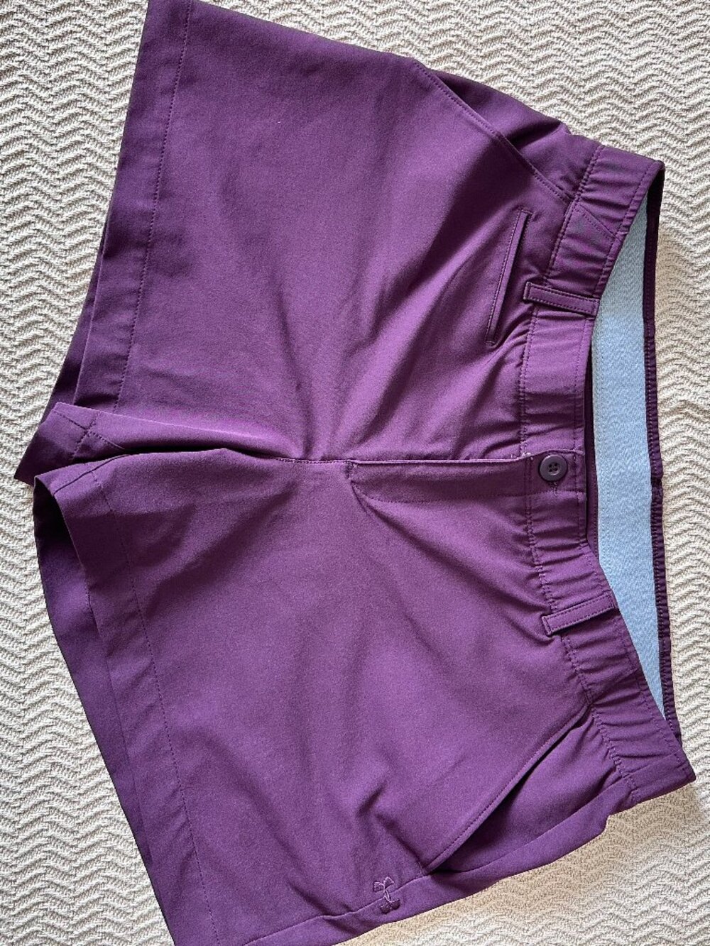 Under Armour HeatGear Golf Shorts Women's 14 Purple Stretch Performance